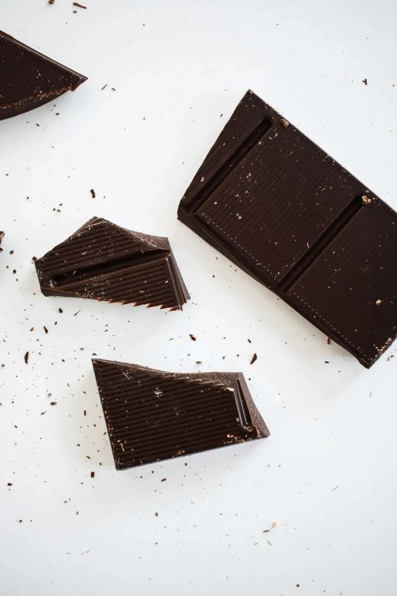 Broken dark chocolate