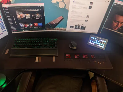 The mouse pad was well prepared it comes with the precise size ordered its large an extended that covers much my desktop surface It features the exact color I requested a dark color scheme with red digital-style text along the bottom edge The design of the mat provides ample space for both the keyboard and the mouse facilitating a unified functional setup