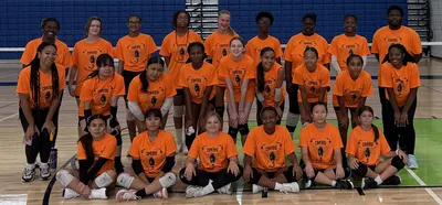 Gildan Adult 50/50 T-Shirt - Oakland Mills Fall Volleyball Camp for rising 6th-9th graders