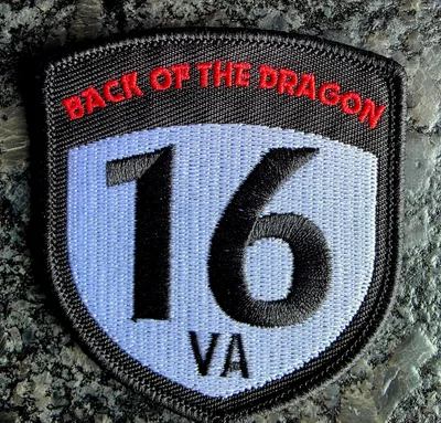 Embroidered Patches - We are the exclusive store for Back of the Dragon Virginia Route 16 the only named motorcycle and car enthusiast route in Virginia wwwbackofthedragoncom