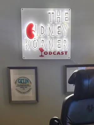 Artwork Neon Sign - This is the official sign for The Kidney Korner Podcast featured on the getinposition21 YouTube channel