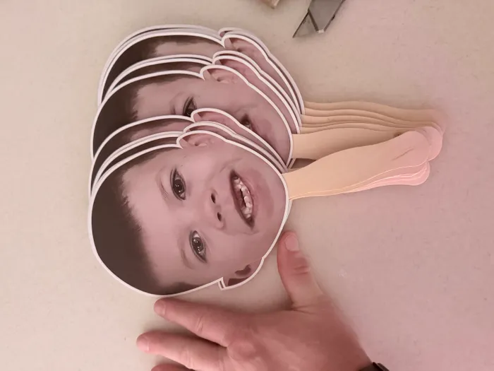 ImprintNow.Com - Face Cutout Hand Fans