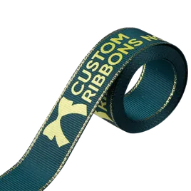 Metallic Edge Grosgrain Ribbon - Custom Ribbons Now
