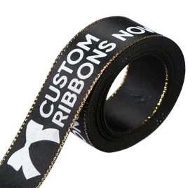 Metallic Edge Satin Ribbon - Custom Ribbons Now