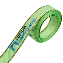 Metallic Edge Grosgrain Ribbon - Imprint Now
