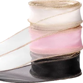 Blank Metallic Edge Wavy Ribbon - Imprint Now