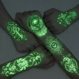 Glow Tattoos with Colorful Imprint - Imprint Now