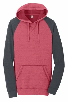 District Young Mens Lightweight Fleece Raglan Hoodie. DT196 - Imprint Now