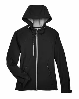 North End Ladies' Prospect Two-Layer Fleece Bonded Soft Shell Hooded Jacket - Imprint Now