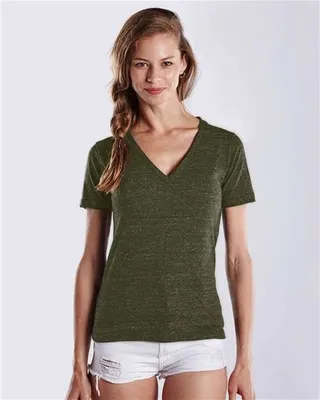 Women's V-Neck Overdyed Tee - Imprint Now