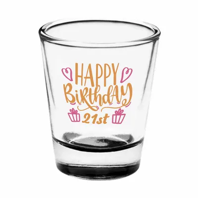 Custom 21st Birthday Shot Glasses