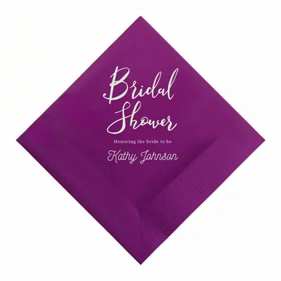 Custom Personalized Bridal Shower Napkins
