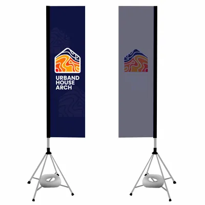 The flag is only printed on one side. The rear section will be a plain white space.