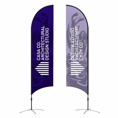 The flag is only printed on one side. The rear section will be a plain white space.