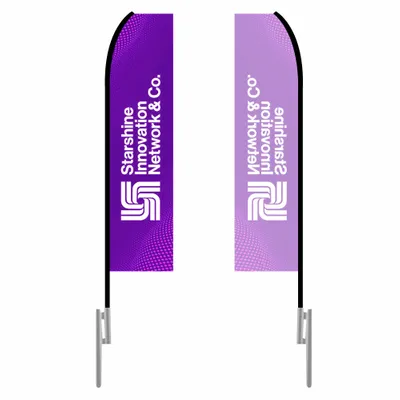 The flag is only printed on one side. The rear section will be a plain white space.