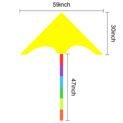 30in L x 59in W (47in Tail Length)