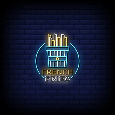 French Fries Shop Neon Sign