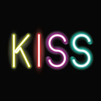 Kiss Neon Sign