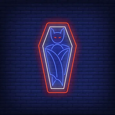 Vampire Coffin Neon Sign