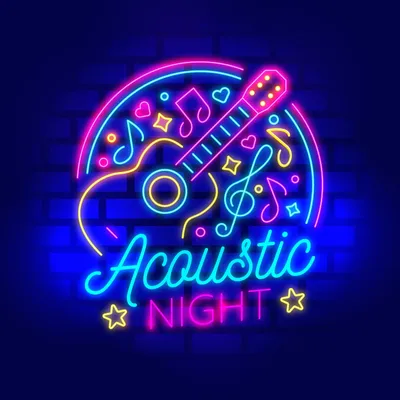 Acoustic Night Party Neon Sign