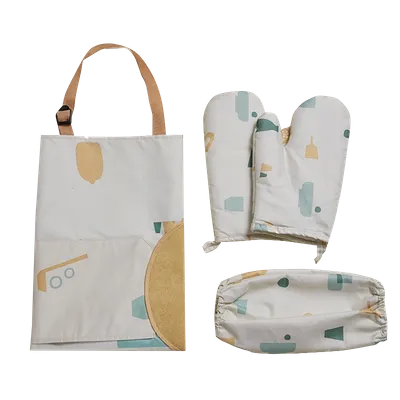 Striped Three-Piece Apron