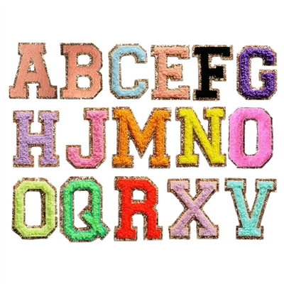 Chenille Letters with Metallic Backing