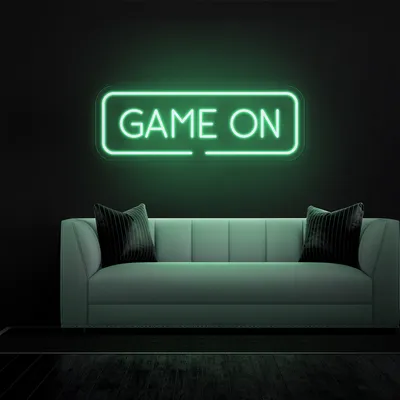 GAME ON Greeny Neon Sign