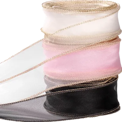 Blank Metallic Edge Wavy Ribbon