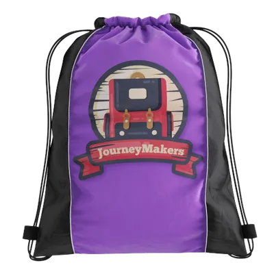 Side-Accents Drawstring Bag