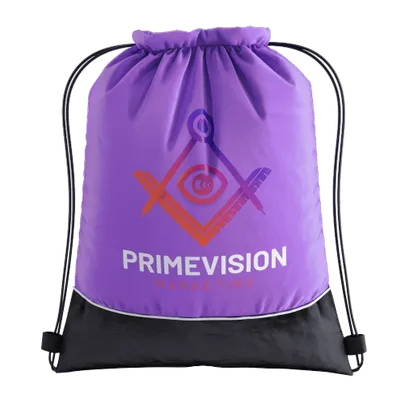 Two-tone Drawstring Bag
