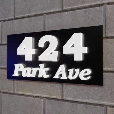 Push-Thru Lightbox House Number