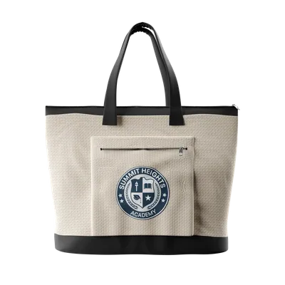 Cotton Zipper Tote Bag