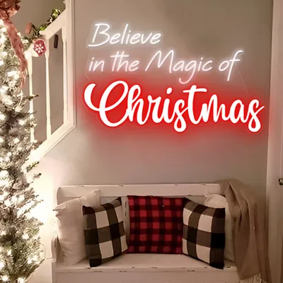 Believe in the Magic of Christmas Neon Sign