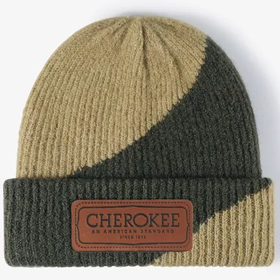 Diagonal Two-Tone Beanies