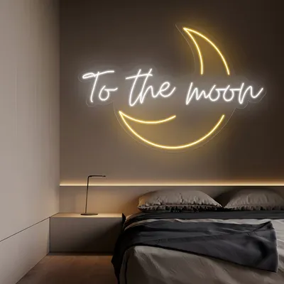 To The Moon Neon Sign