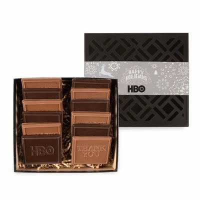 12 Piece Cookie Gift Box With Full Color Belly Band-Horizontal