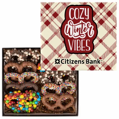 Premier Pretzel Deluxe Gift Box with Full Color Lid