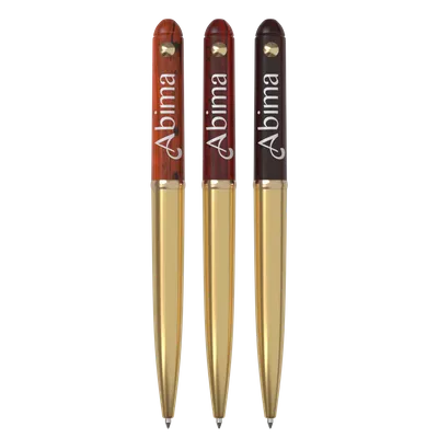 Custom Olive Pen With Leather Case Combination