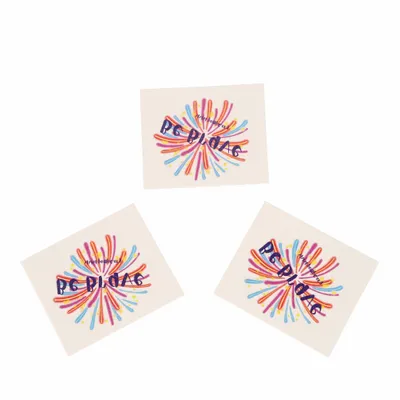 Custom Rainbow Glitter Tattoos