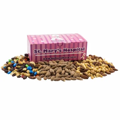 Large Chest Box with Trail Mix, Almonds, and Mixed Nuts