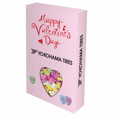 Custom Die Cut Candy Box With Conversation Hearts