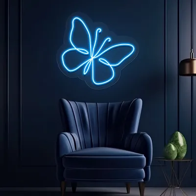 Scribble Butterfly Neon Sign