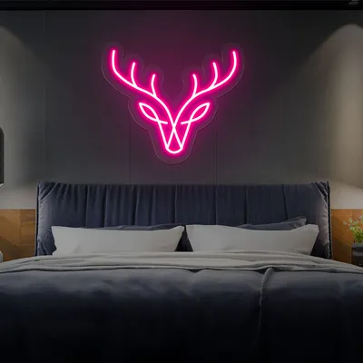 Abstract Deer Neon Sign
