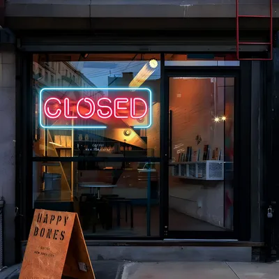 Closed Neon Sign