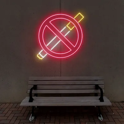 Strictly No Smoking Neon Sign