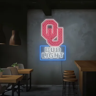 OU Bud Light Neon Sign
