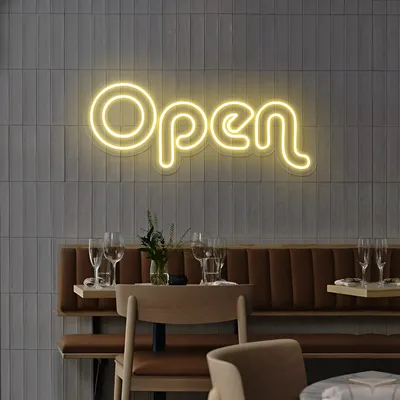 Bright Open Neon Sign