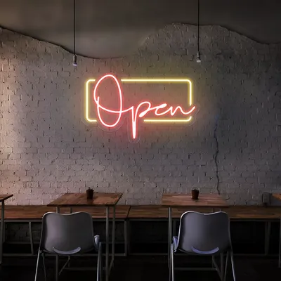 Modern Open Neon Sign