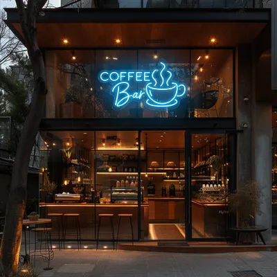 Coffee Bar Window Neon Sign