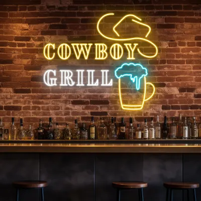 Cowboy Grill Neon Sign